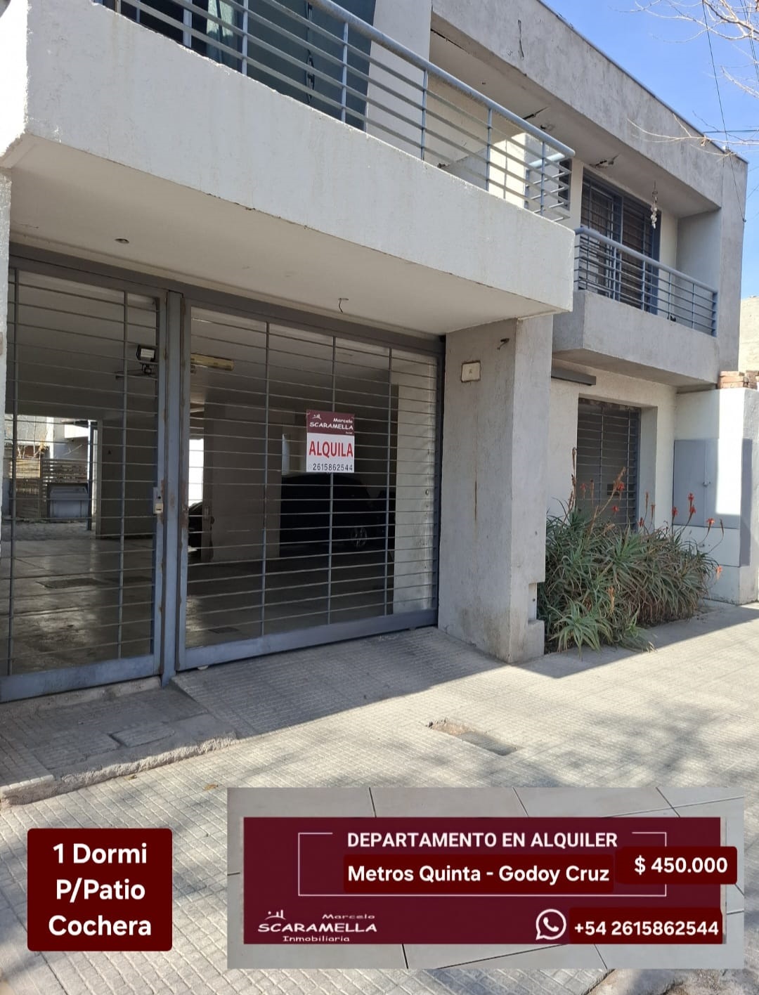 ALQUILER DEPARTAMENTO EN GODOY CRUZ (ALQUILADA), Canon mensual $ 450.000