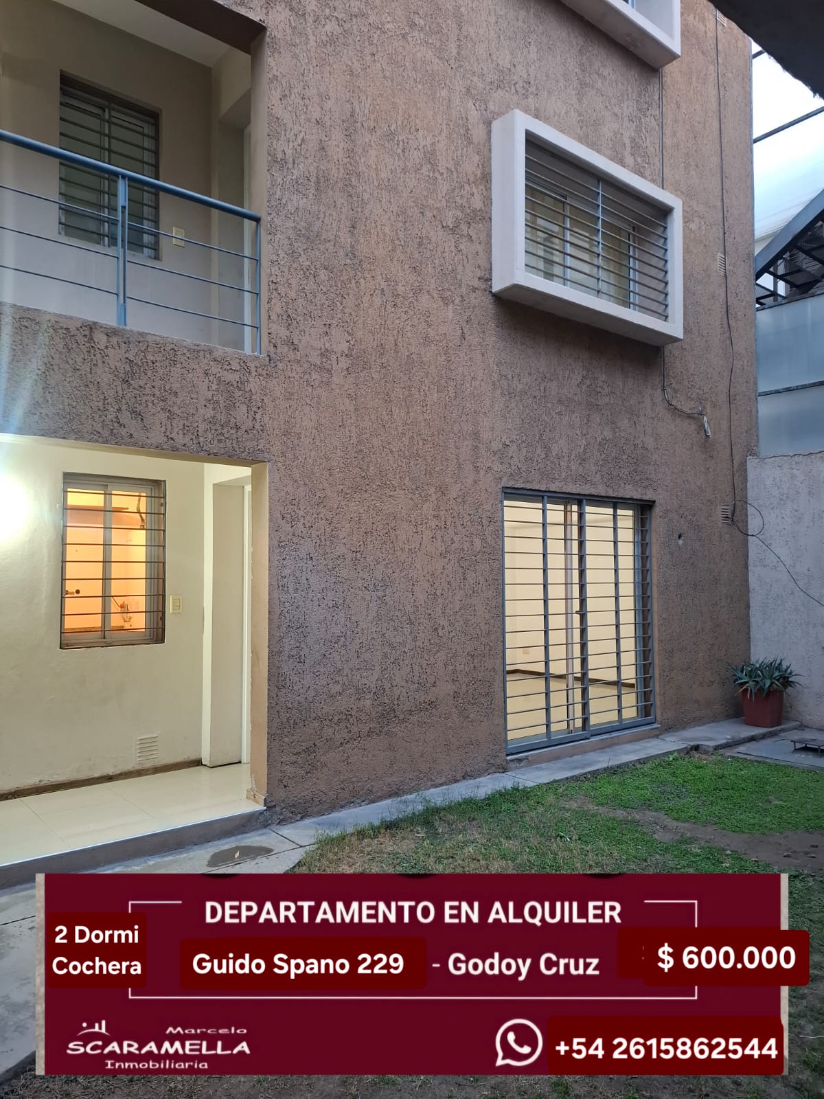 Alquiler Departamento Godoy Cruz Canon mensual $600.000 (ALQUILADA)