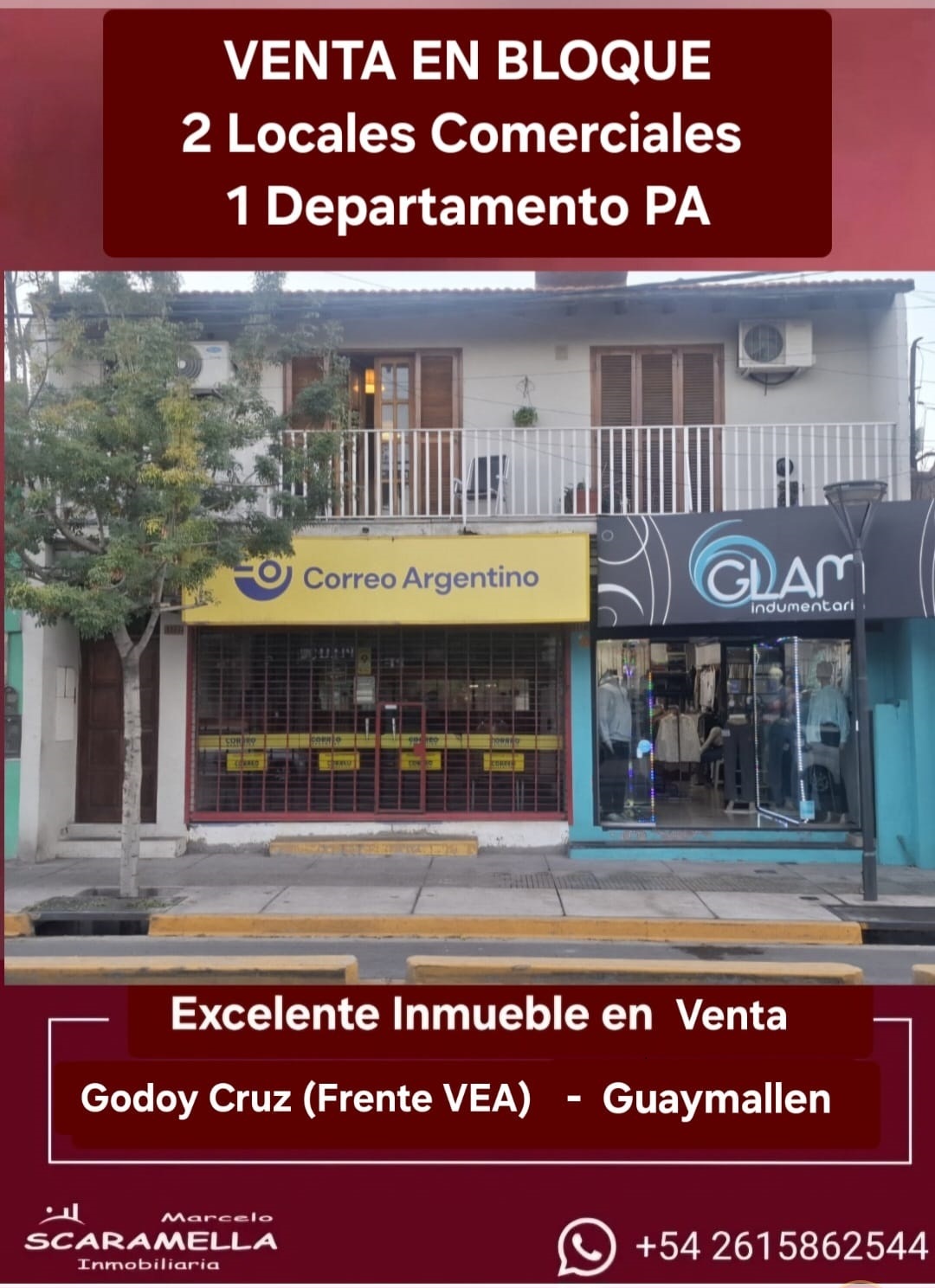 Marcelo Scaramella Inmobiliaria Vende –  2 Locales Comerciales – 1 Departamento en PA.